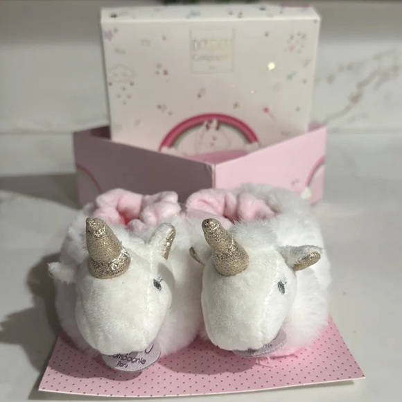 doudou Other - DouDou Et Campagnie Unicorn Baby Soft Bootie Slippers